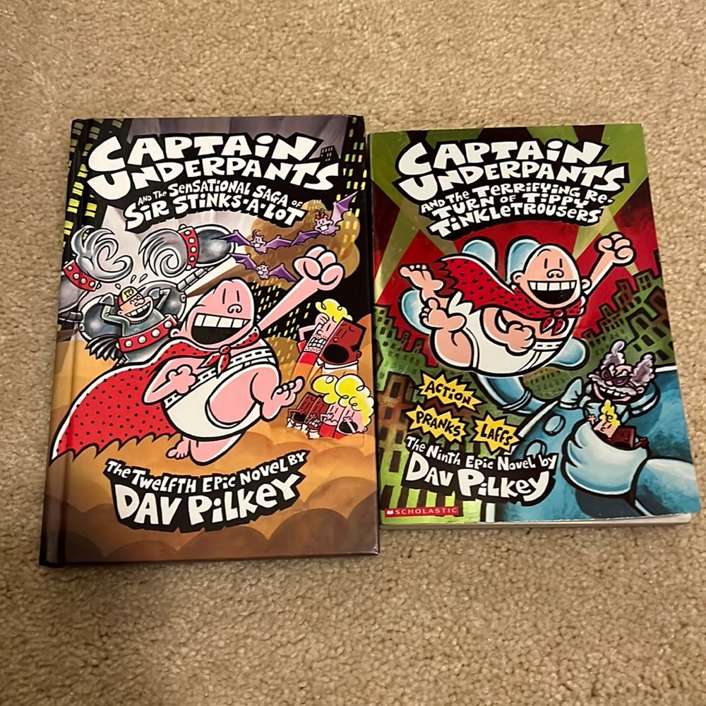 2-Captain Underpants books